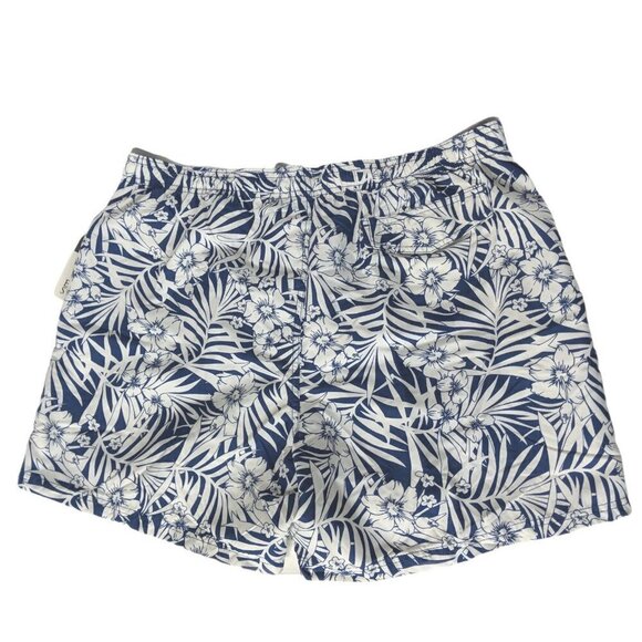 NWT Exist Mens Swim Trunks 4XL Floral Palms Blue White Beach Drawstring Stretch - Picture 4 of 9